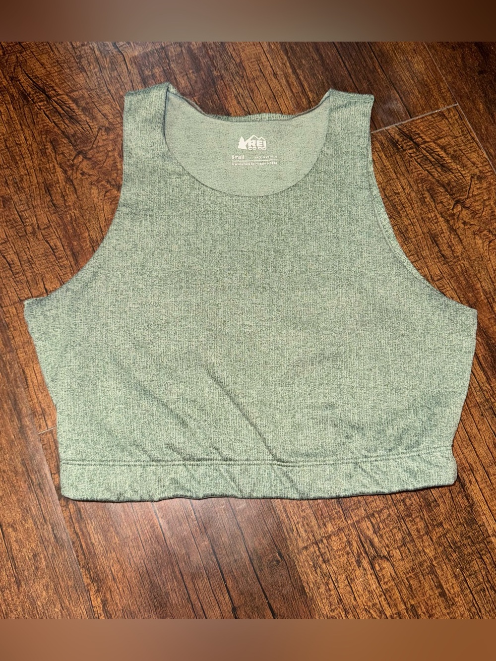 REI CO-OP Sage Green Cropped Tank Top